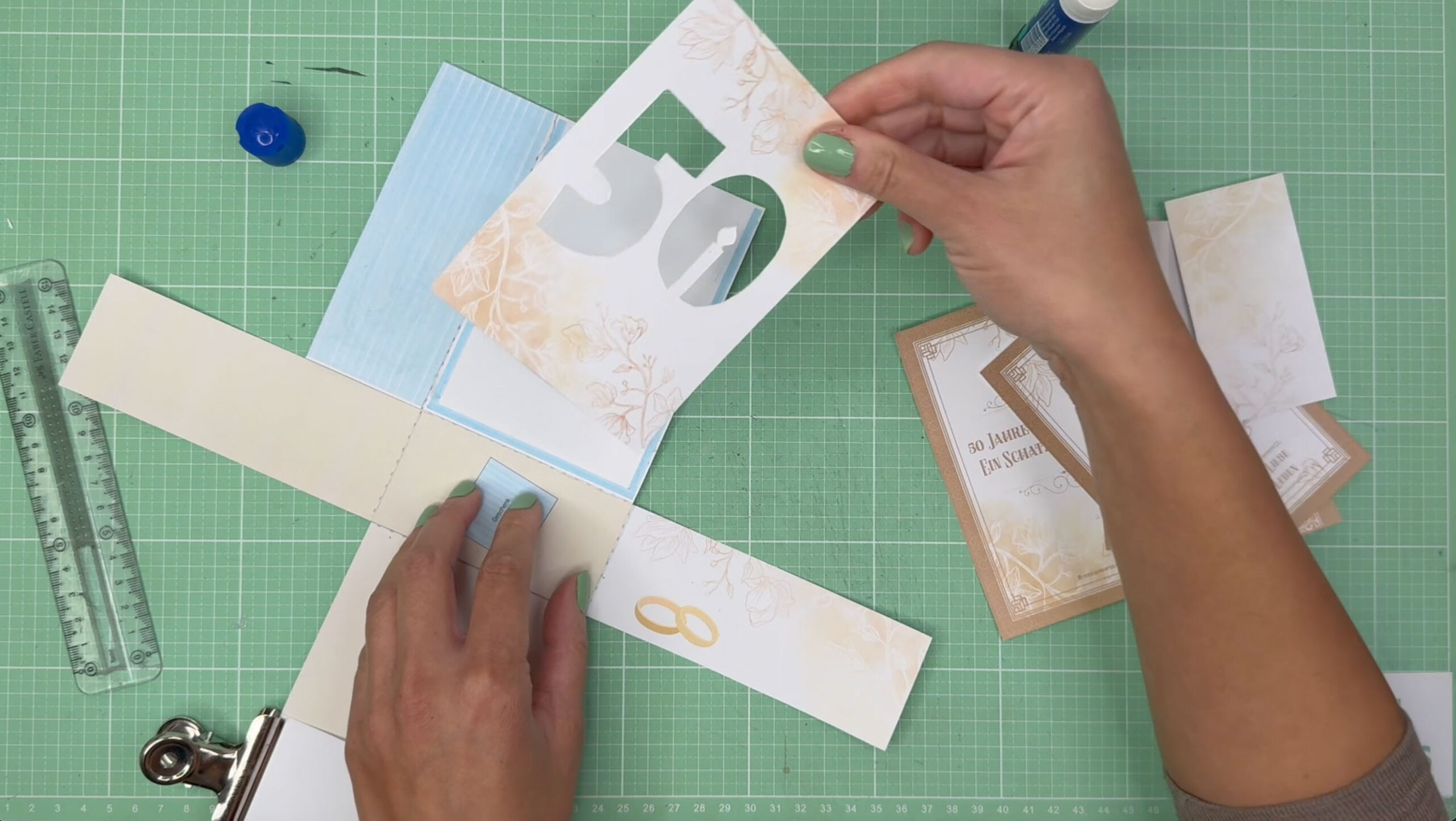 Geschenk Goldhochzeit basteln