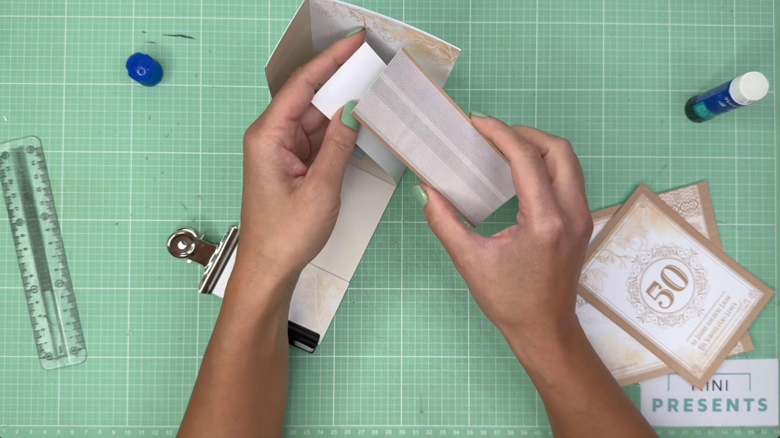 Geschenk Goldhochzeit oder Silberhochzeit basteln