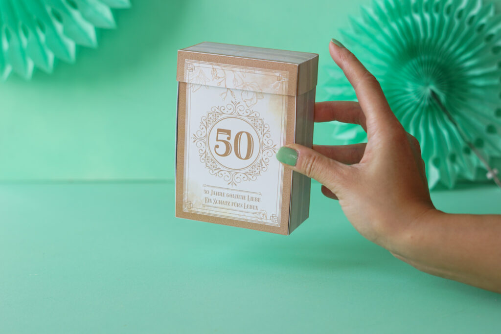 Geschenk Goldhochzeit basteln