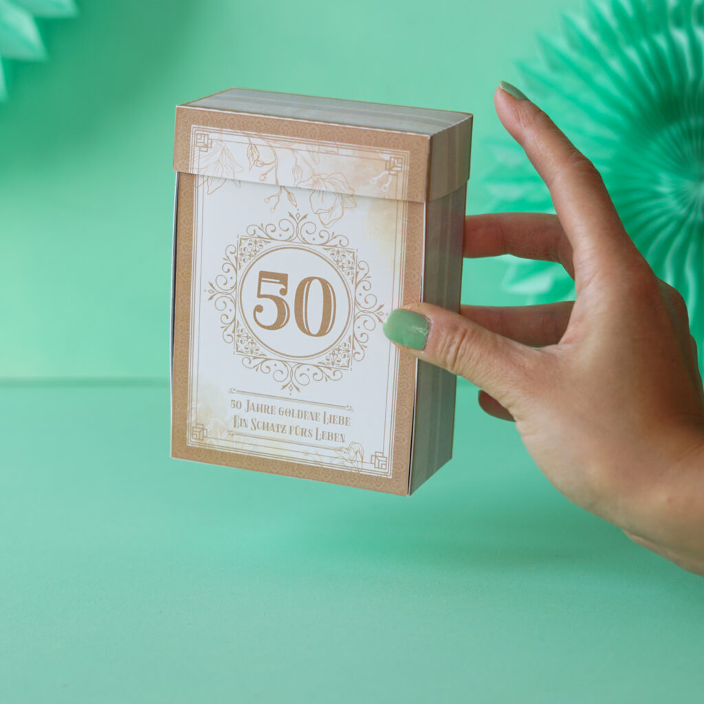 Geschenk Goldhochzeit basteln