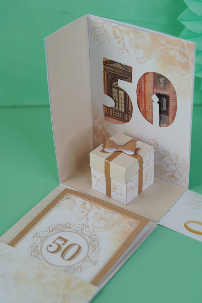 Geschenk Goldhochzeit basteln