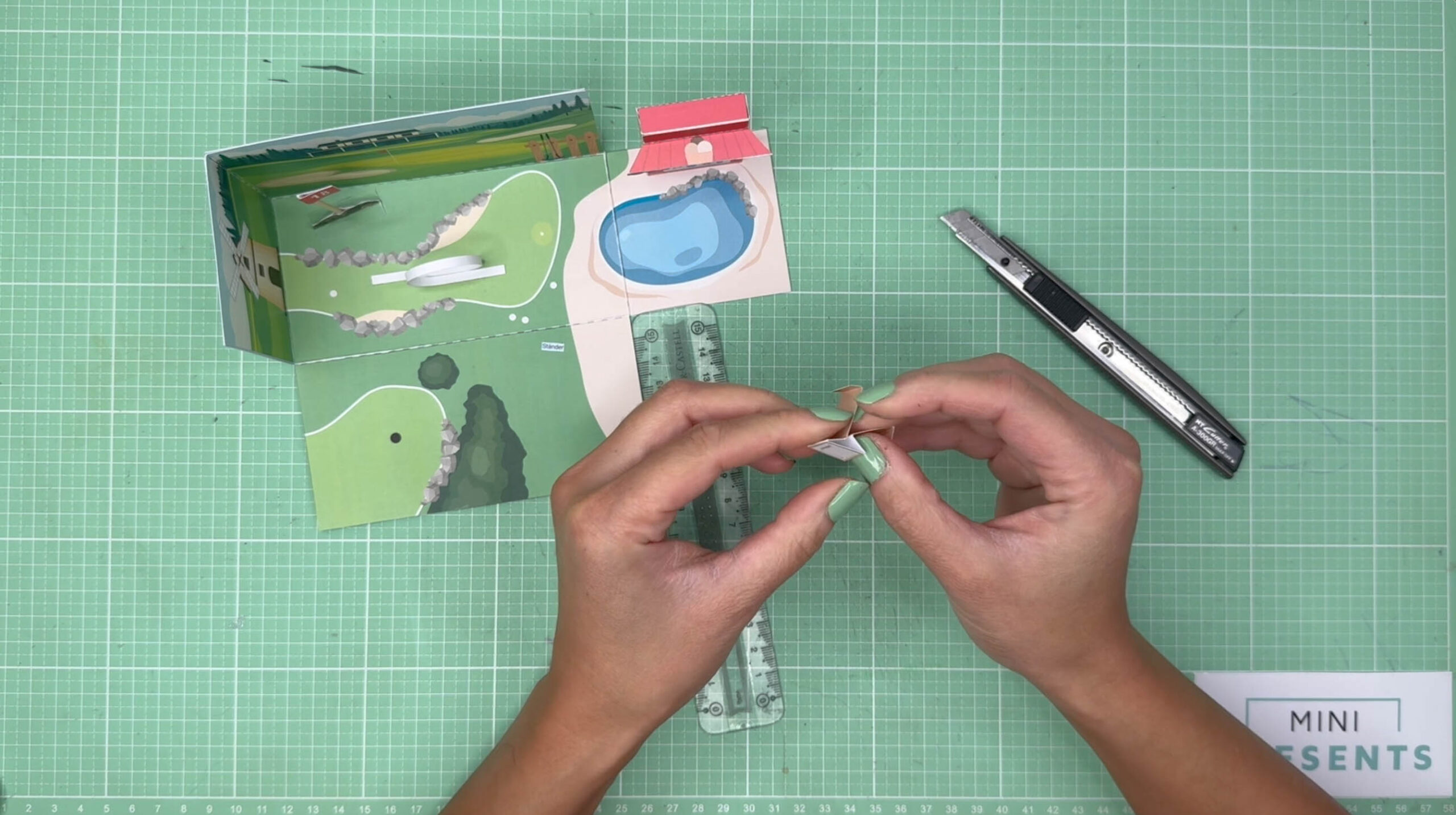 Minigolf Gutschein basteln Anleitung