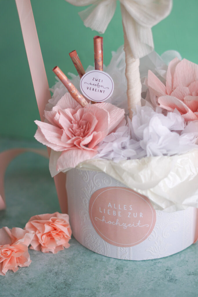 Hochzeitsgeschenk im Ballon basteln