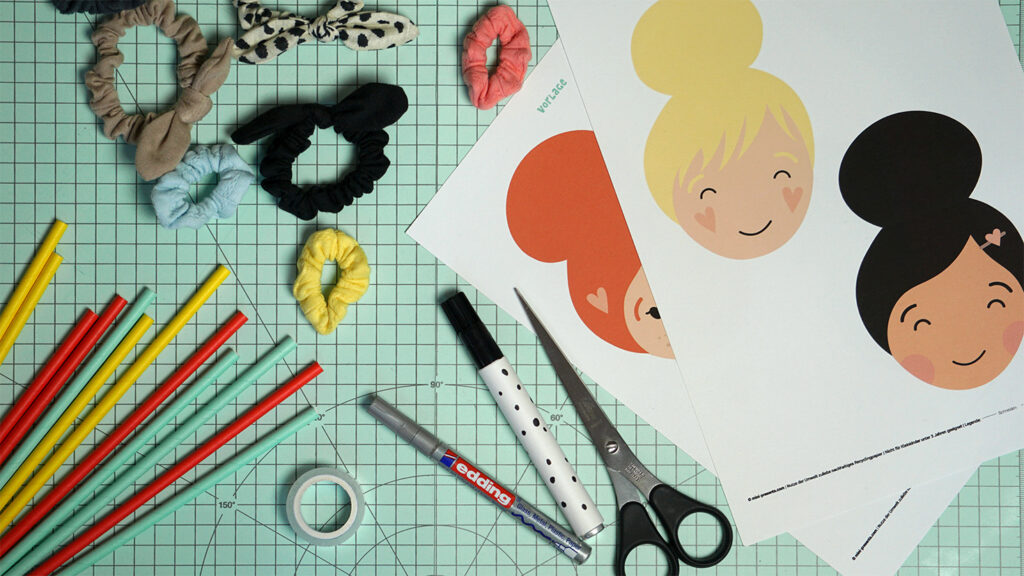 Material für DIY Haargummi Geschenk