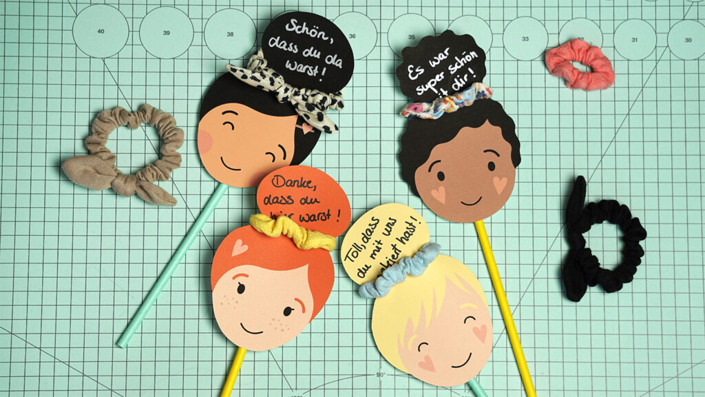 Fertiges DIY Haargummi Geschenk
