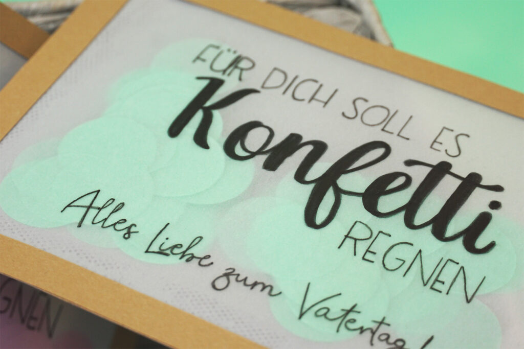 Konfetti Karte zum Vatertag