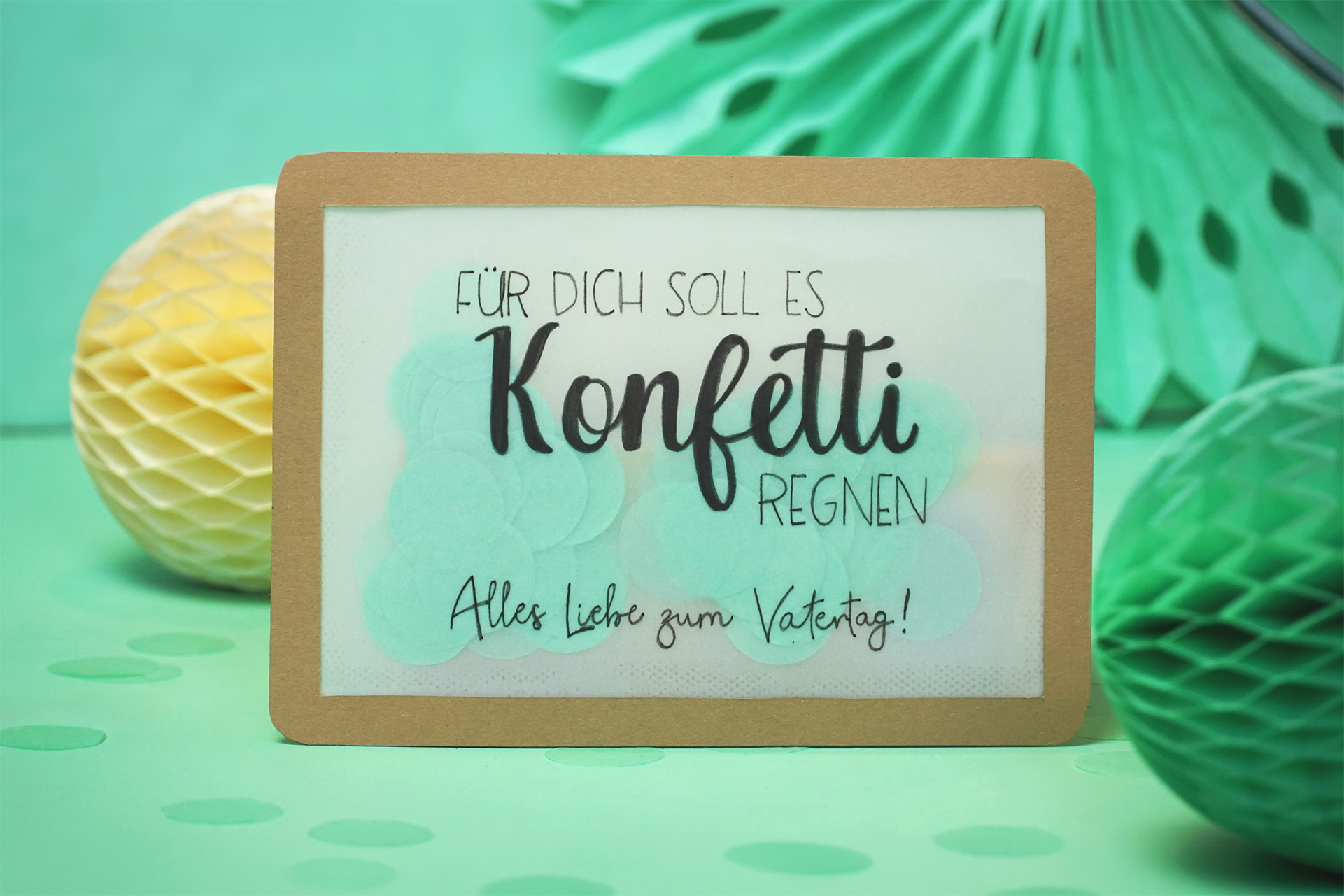 Konfetti Karte zum Vatertag