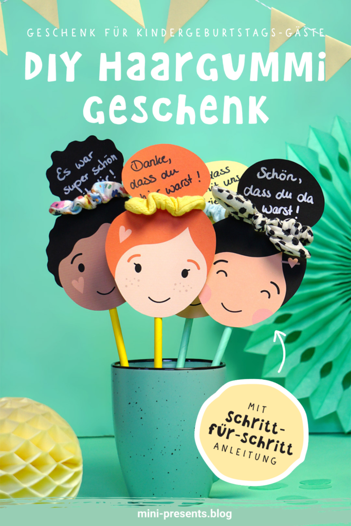 DIY Haargummi Geschenk Pin